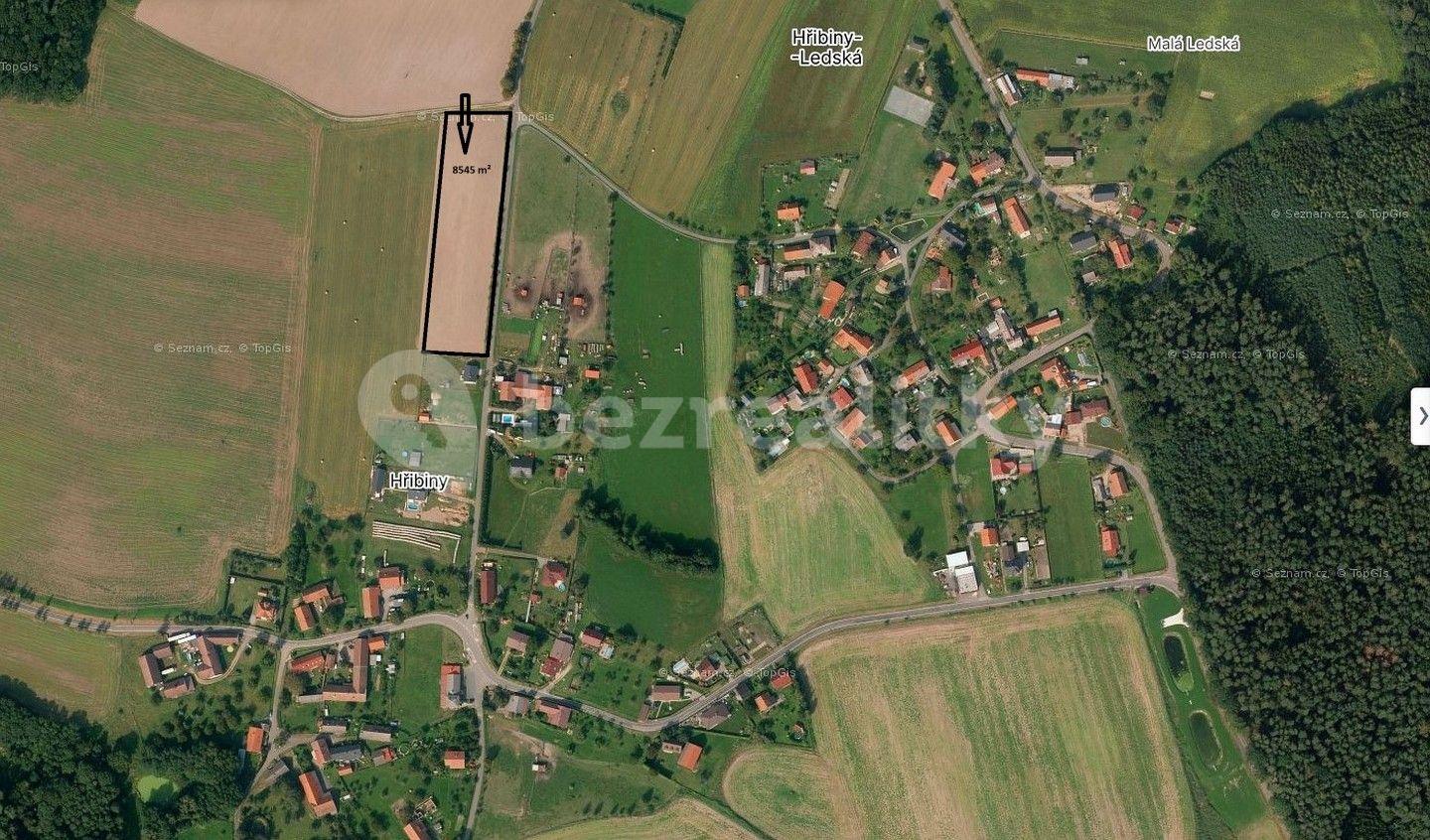 Prodej pozemku 8.545 m², Hřibiny-Ledská, Královéhradecký kraj