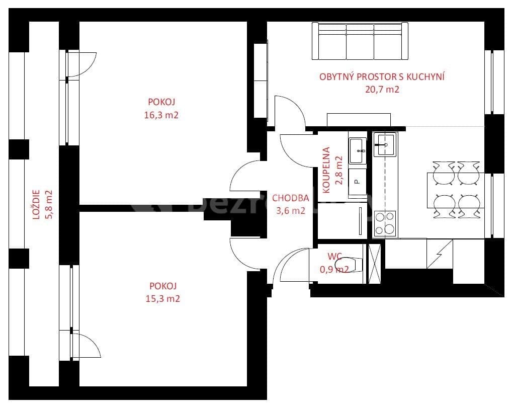 Pronájem bytu 3+kk 68 m², Tyršova, Brno, Jihomoravský kraj Pronájem bytu 3+kk 68 m², Tyršova, Brno, Jihomoravský kraj