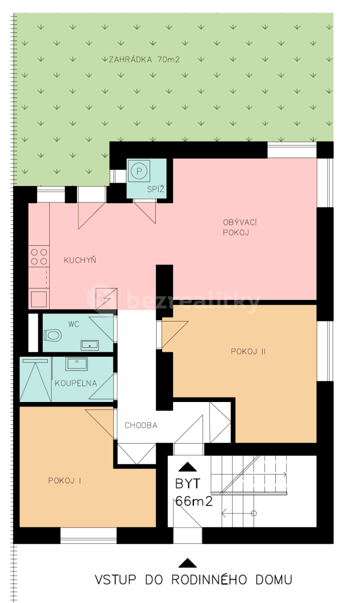 Pronájem bytu 3+kk 66 m², Průhonická, Praha, Praha Pronájem bytu 3+kk 66 m², Průhonická, Praha, Praha