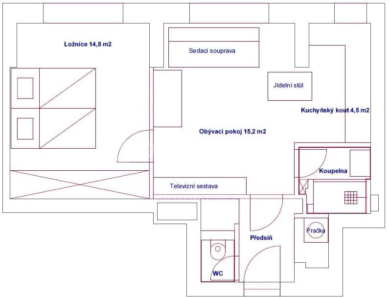 Pronájem bytu 2+kk 44 m², U Krčské vodárny, Praha, Praha Pronájem bytu 2+kk 44 m², U Krčské vodárny, Praha, Praha