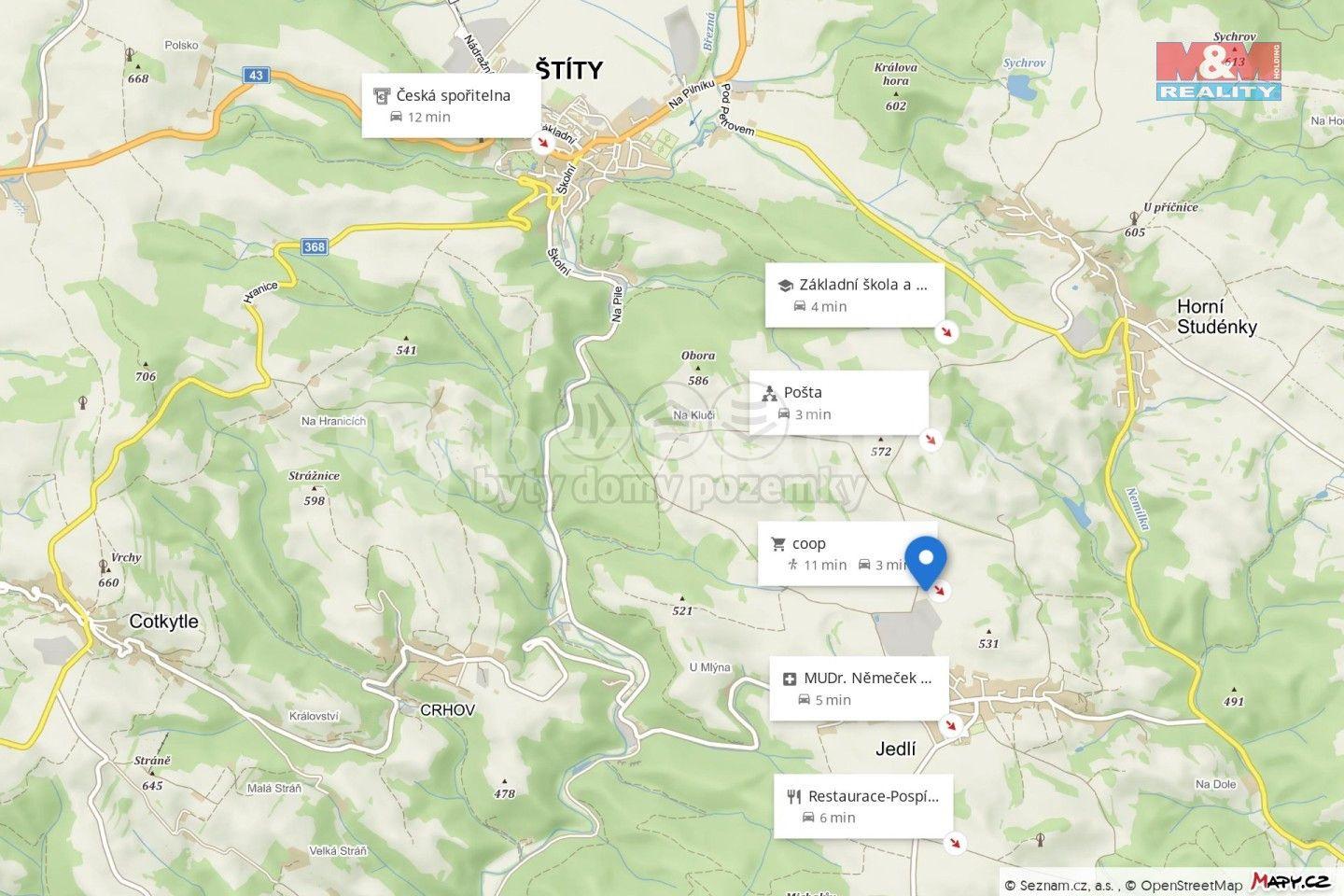 Prodej pozemku 35.442 m², Jedlí, Olomoucký kraj