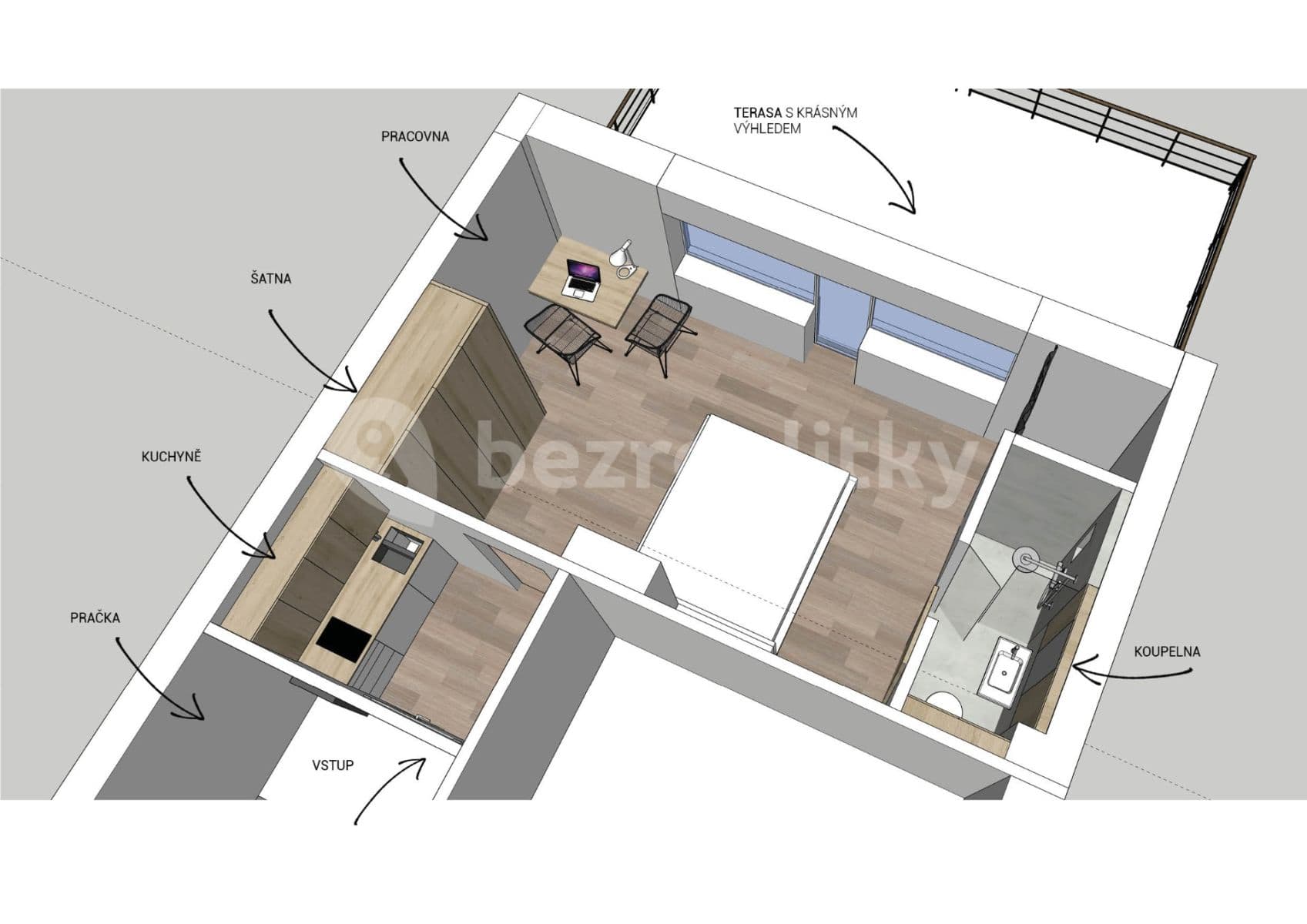 Pronájem bytu 1+kk 38 m², Žilkova, Brno, Jihomoravský kraj Pronájem bytu 1+kk 38 m², Žilkova, Brno, Jihomoravský kraj