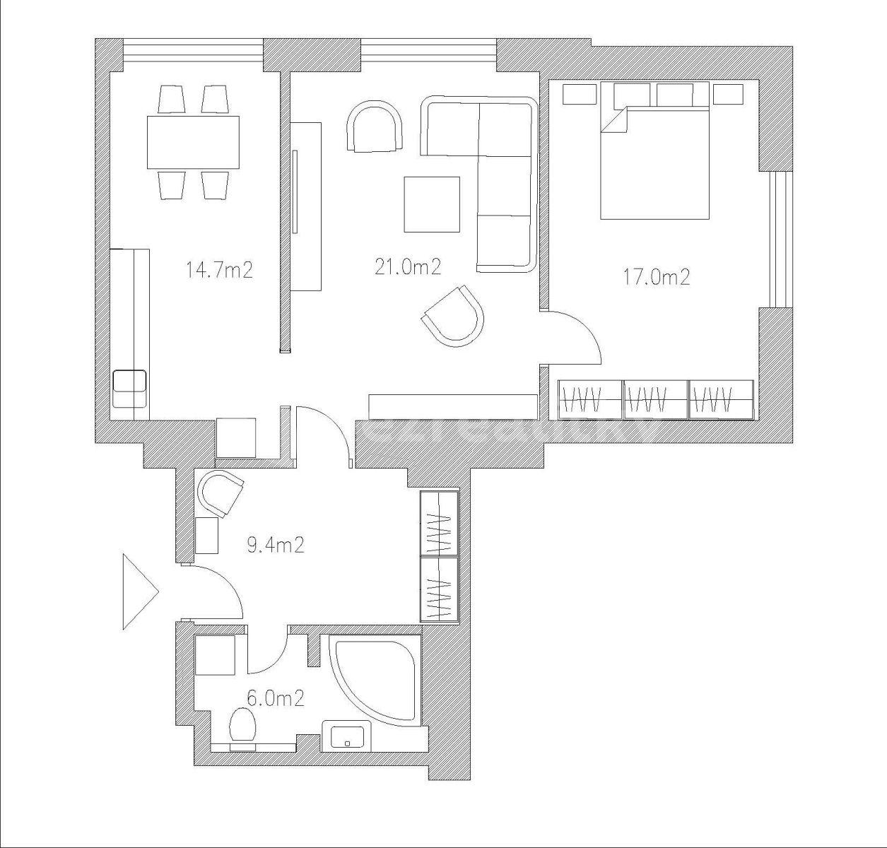 Pronájem bytu 2+1 68 m², Biskupcova, Praha, Praha
