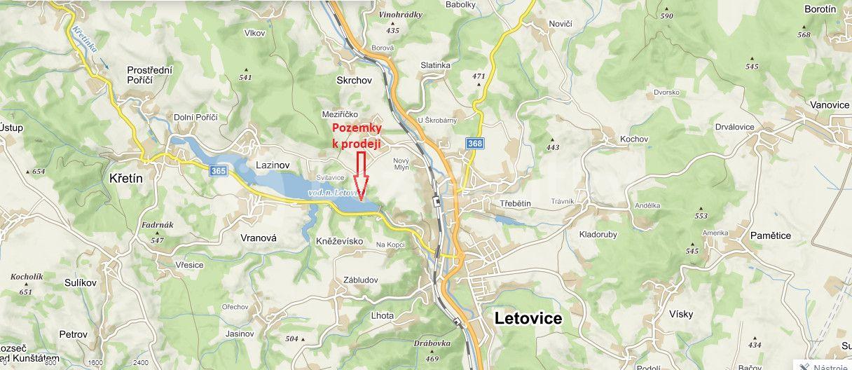 Prodej pozemku 12.448 m², Letovice, Jihomoravský kraj