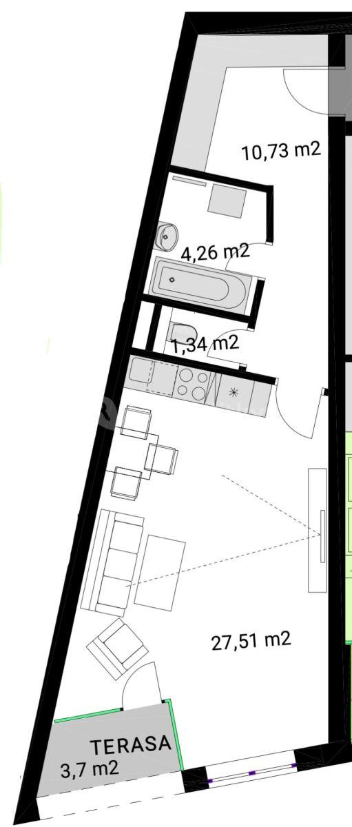 Pronájem bytu 1+kk 47 m², Václavská, Kolín, Středočeský kraj