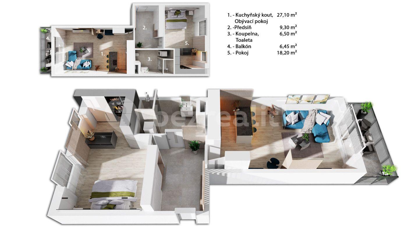 Prodej bytu 2+kk 61 m², Svážná, Tábor, Jihočeský kraj