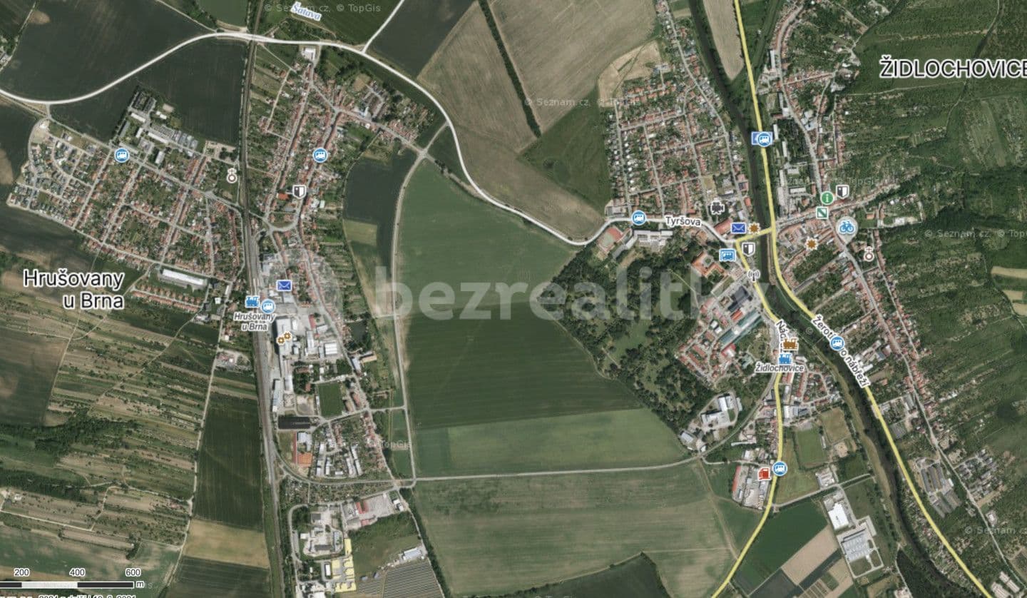 Prodej pozemku 5.601 m², Hrušovany u Brna, Jihomoravský kraj