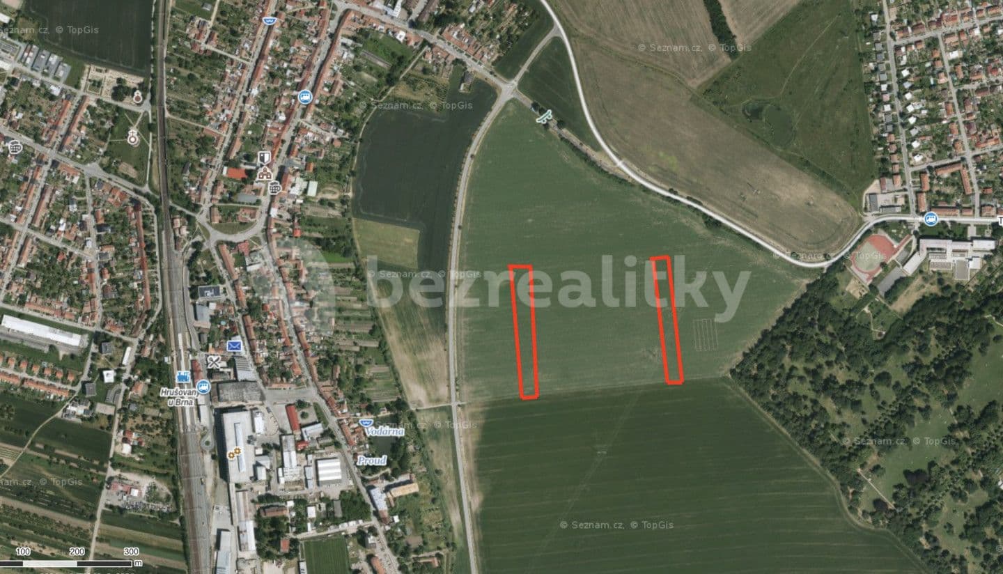 Prodej pozemku 5.601 m², Hrušovany u Brna, Jihomoravský kraj