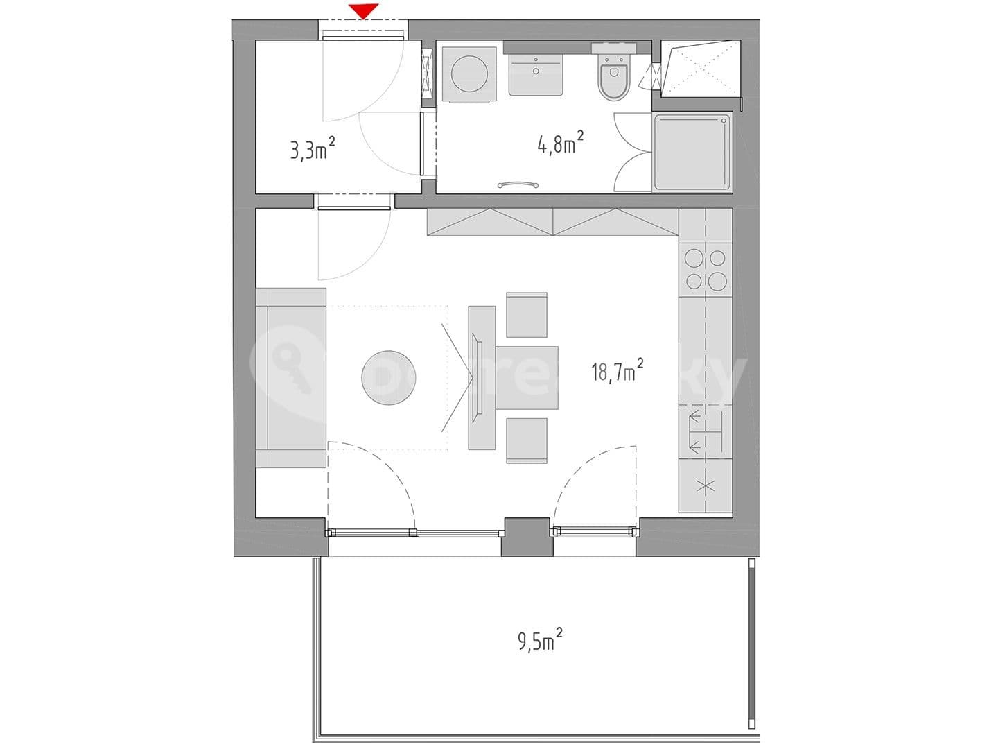 Pronájem bytu 1+kk 30 m², Bratislavská, Brno, Jihomoravský kraj Pronájem bytu 1+kk 30 m², Bratislavská, Brno, Jihomoravský kraj