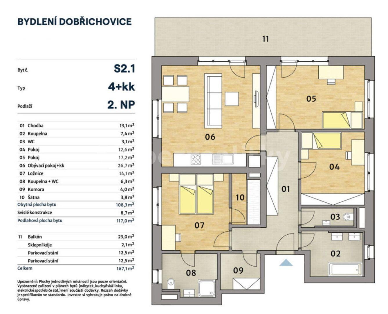 Prodej bytu 4+kk 117 m², Pražská, Dobřichovice, Středočeský kraj
