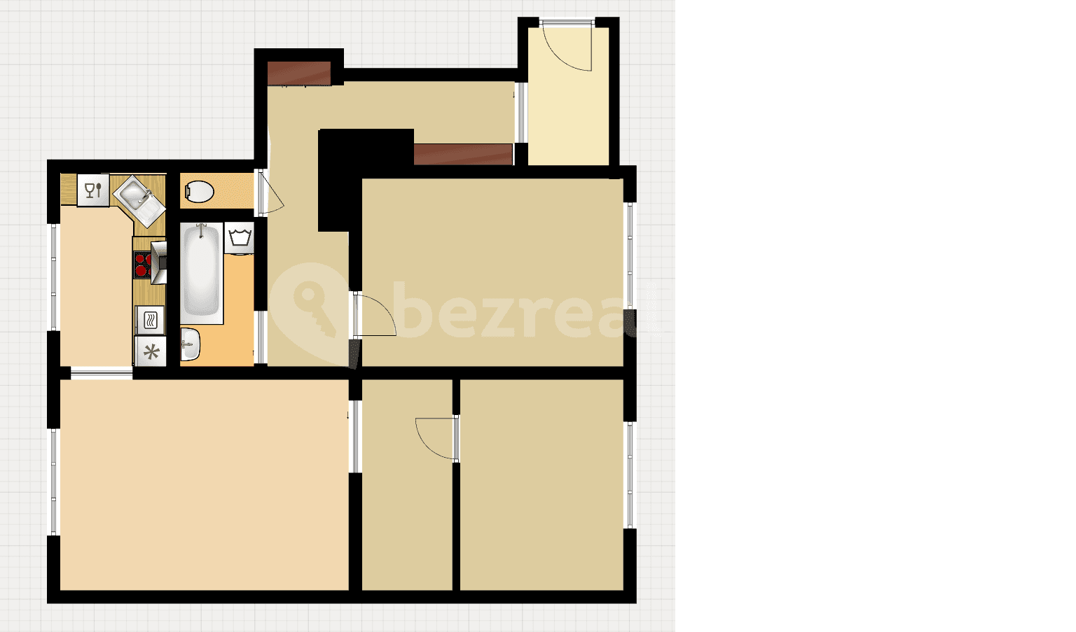 Pronájem bytu 4+kk 88 m², Osadní, Praha, Praha Pronájem bytu 4+kk 88 m², Osadní, Praha, Praha