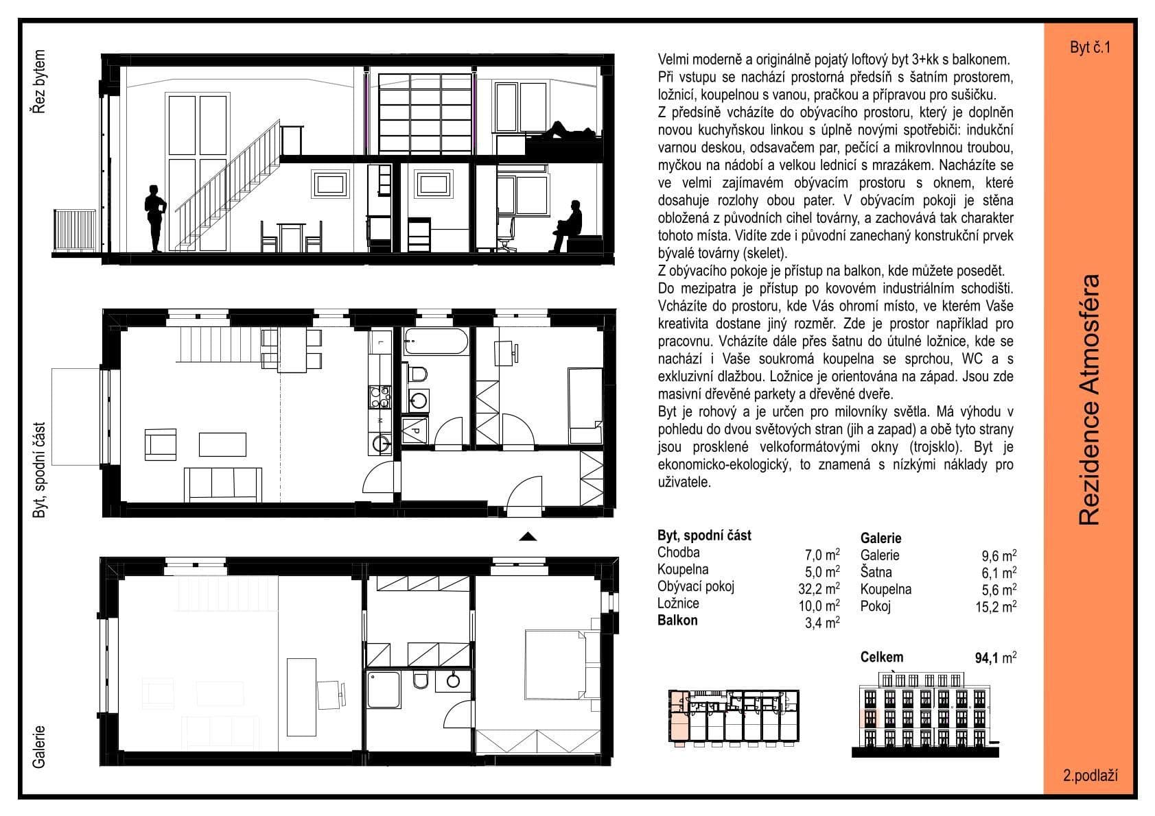 Pronájem bytu 3+kk 94 m², Ambrožova, Praha, Praha Pronájem bytu 3+kk 94 m², Ambrožova, Praha, Praha