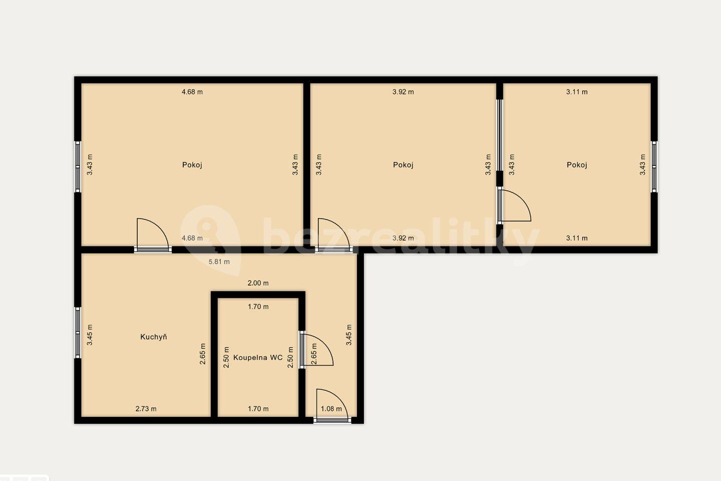 Prodej bytu 2+1 63 m², Zahradní, Hranice, Karlovarský kraj