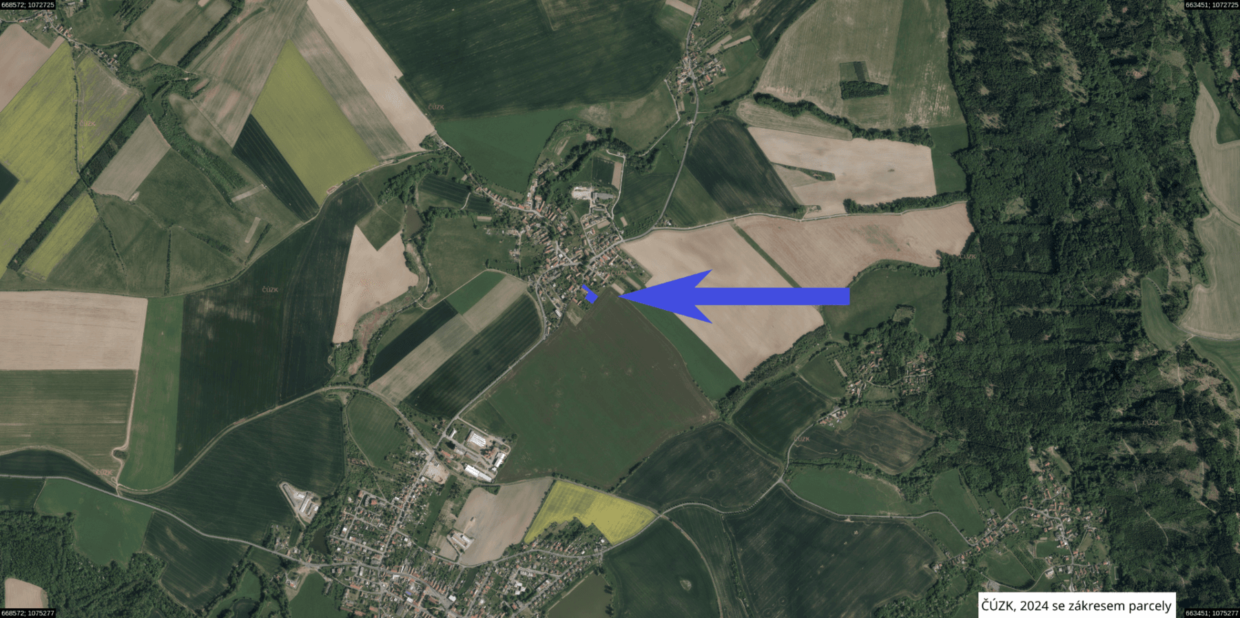 Prodej pozemku 2.501 m², Bousov, Pardubický kraj Prodej pozemku 2.501 m², Bousov, Pardubický kraj