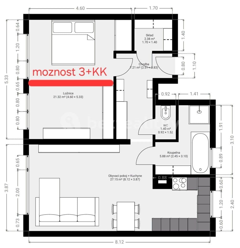 Prodej bytu 2+kk 78 m², Hornoměcholupská, Praha, Praha