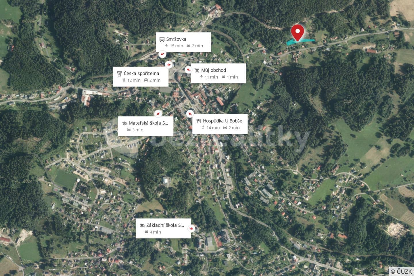 Prodej pozemku 4.784 m², Smržovka, Liberecký kraj
