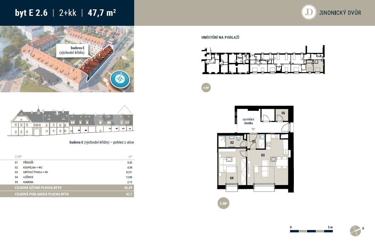 Pronájem bytu 2+kk 46 m², Na Vidouli, Praha, Praha Pronájem bytu 2+kk 46 m², Na Vidouli, Praha, Praha