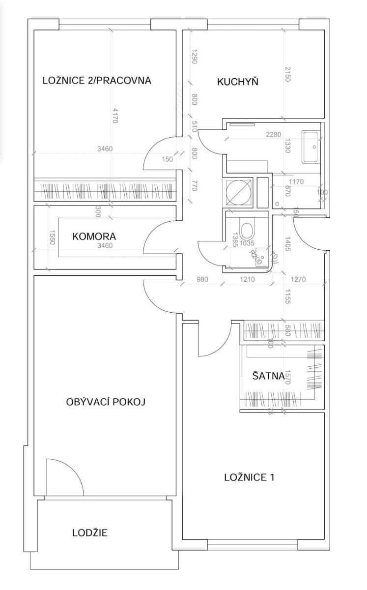 Pronájem bytu 3+1 83 m², Zárubova, Praha, Praha Pronájem bytu 3+1 83 m², Zárubova, Praha, Praha