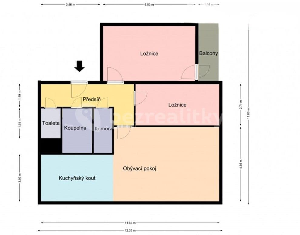 Pronájem bytu 3+kk 66 m², Jažlovická, Praha, Praha Pronájem bytu 3+kk 66 m², Jažlovická, Praha, Praha