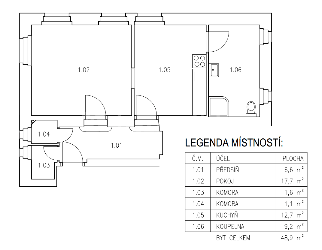 Pronájem bytu 1+1 49 m², Olbrachtova, Olomouc, Olomoucký kraj Pronájem bytu 1+1 49 m², Olbrachtova, Olomouc, Olomoucký kraj