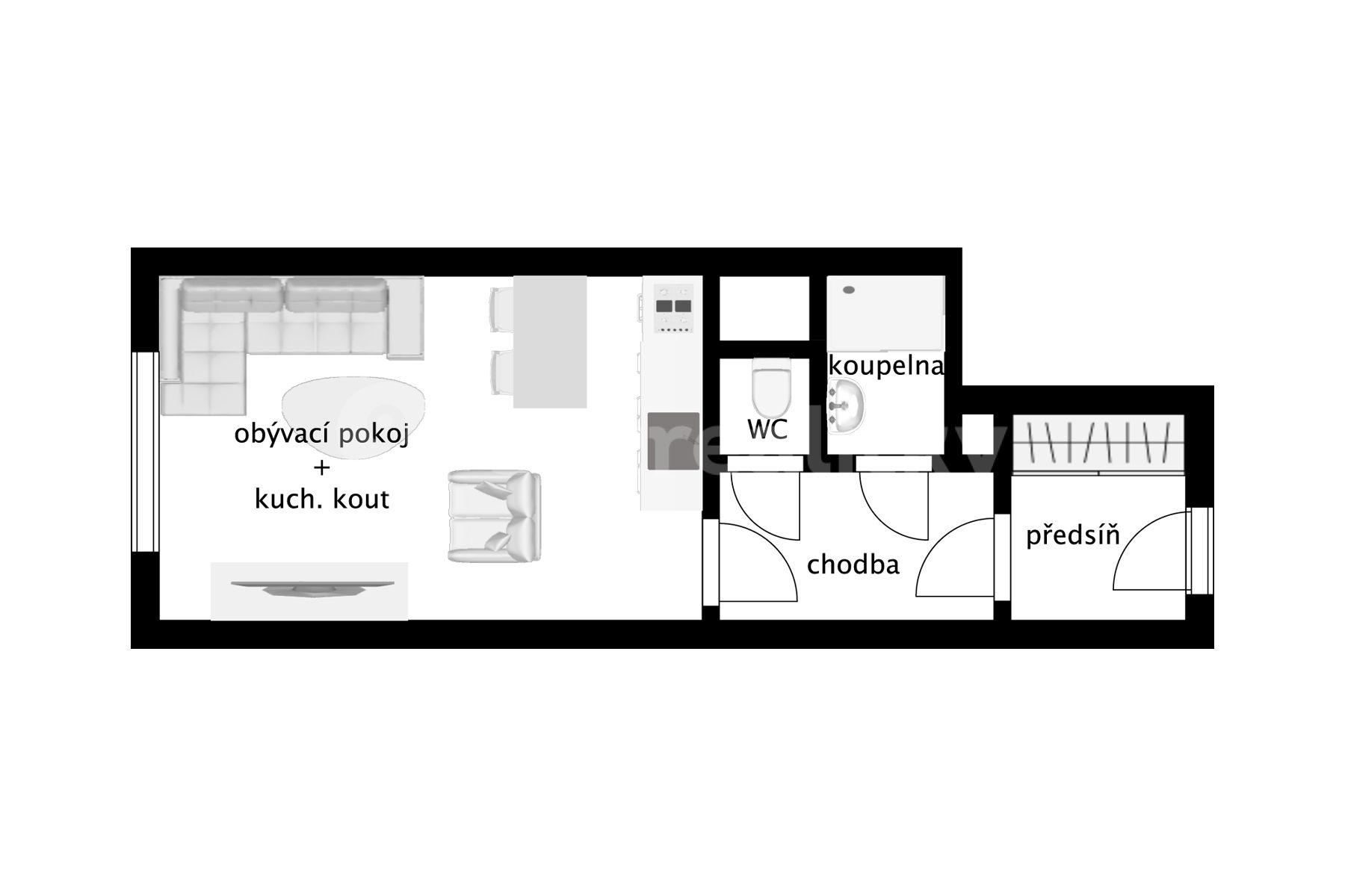 Prodej bytu 1+kk 27 m², Údolní, Praha, Praha