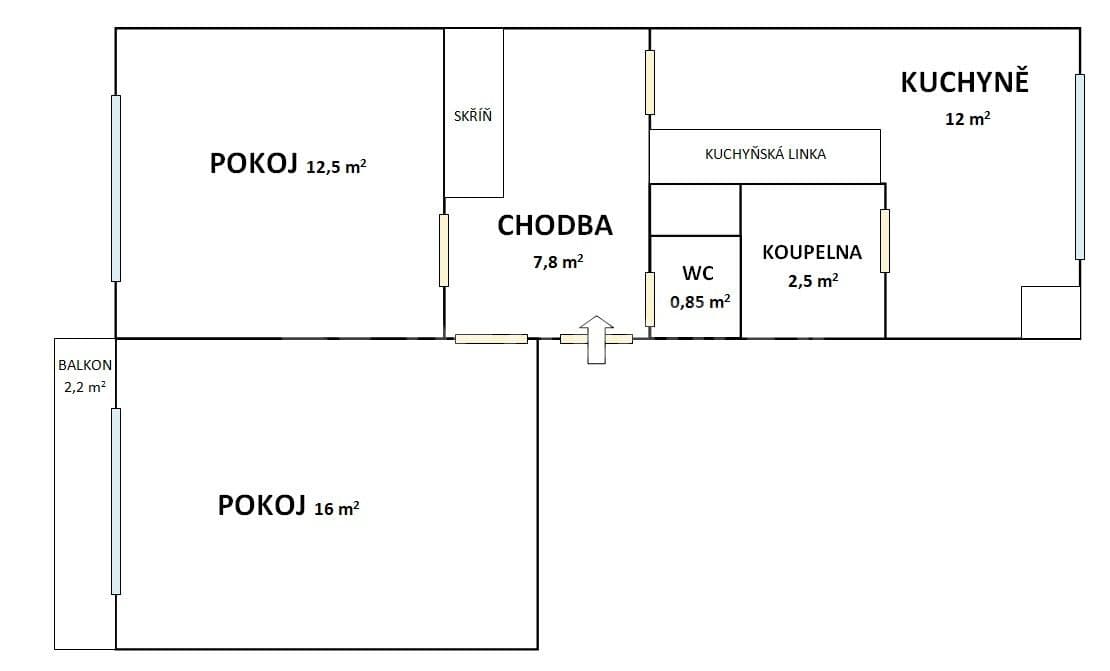 Pronájem bytu 2+1 56 m², Pražská, Znojmo, Jihomoravský kraj Pronájem bytu 2+1 56 m², Pražská, Znojmo, Jihomoravský kraj