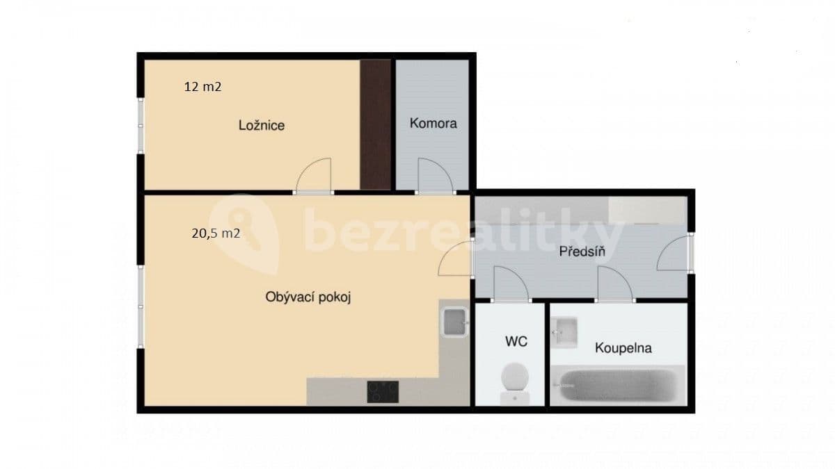 Prodej bytu 2+kk 42 m², Platónova, Praha, Praha