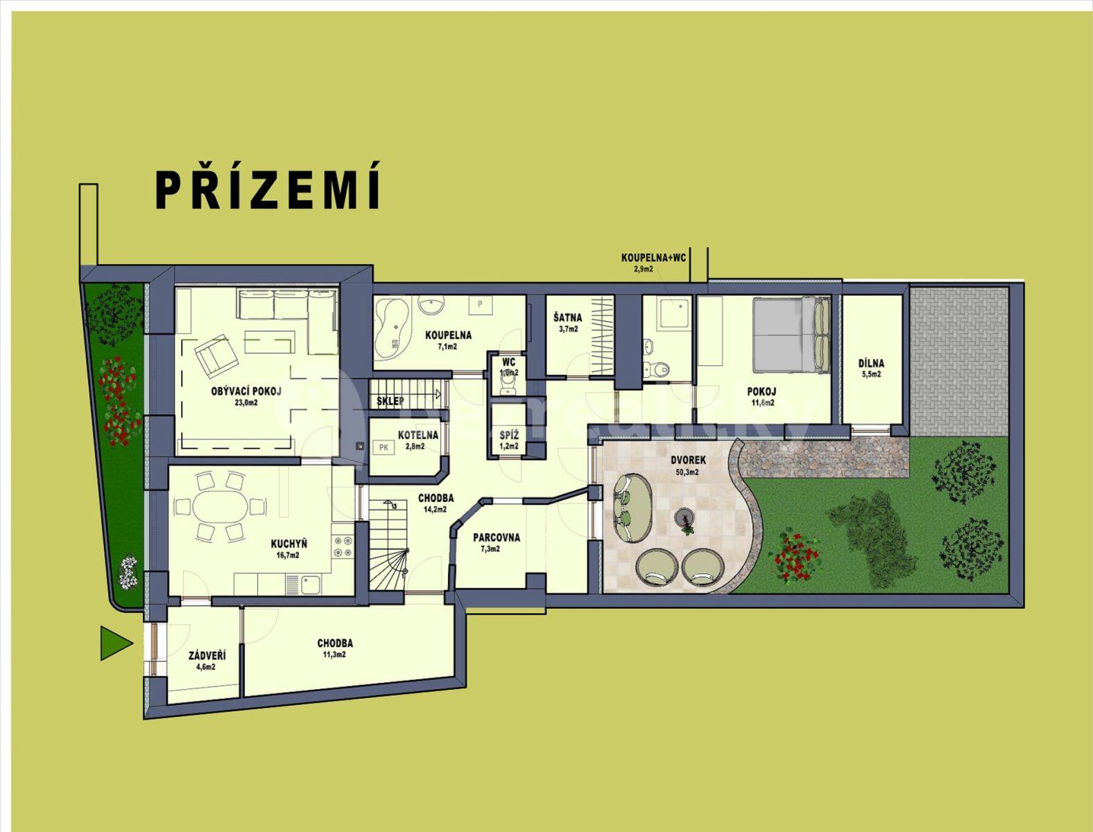 Prodej domu 157 m², pozemek 207 m², Tobiáškova, Telč, Kraj Vysočina