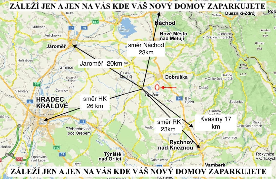 Prodej pozemku 40 m², Dobruška, Královéhradecký kraj