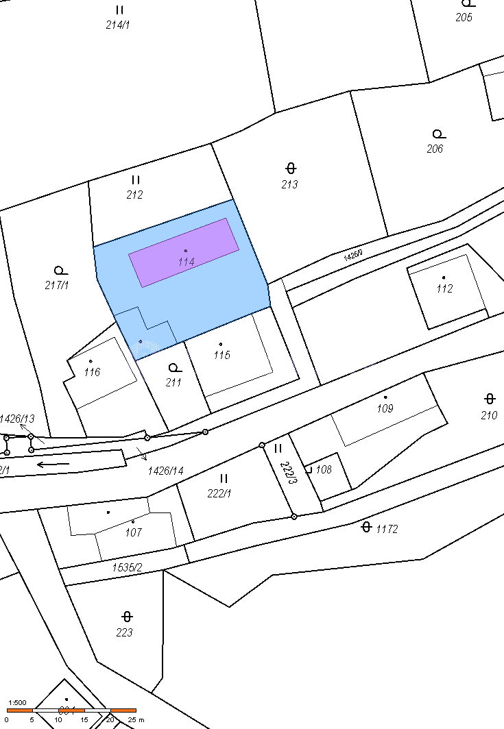Prodej pozemku 657 m², Staré Křečany, Ústecký kraj