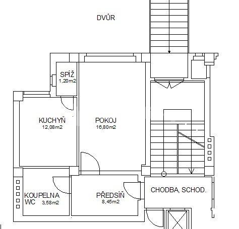 Pronájem bytu 1+1 • 42 m² bez realitky