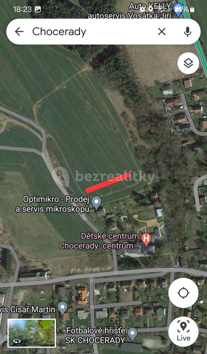 Prodej pozemku 4.162 m², Chocerady, Středočeský kraj