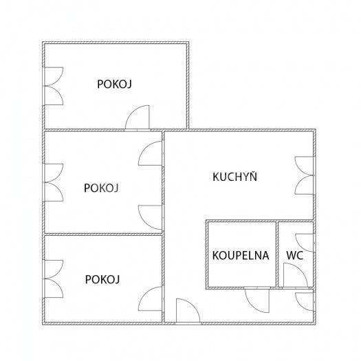 Prodej bytu 3+1 78 m², 1. máje, Břidličná, Moravskoslezský kraj