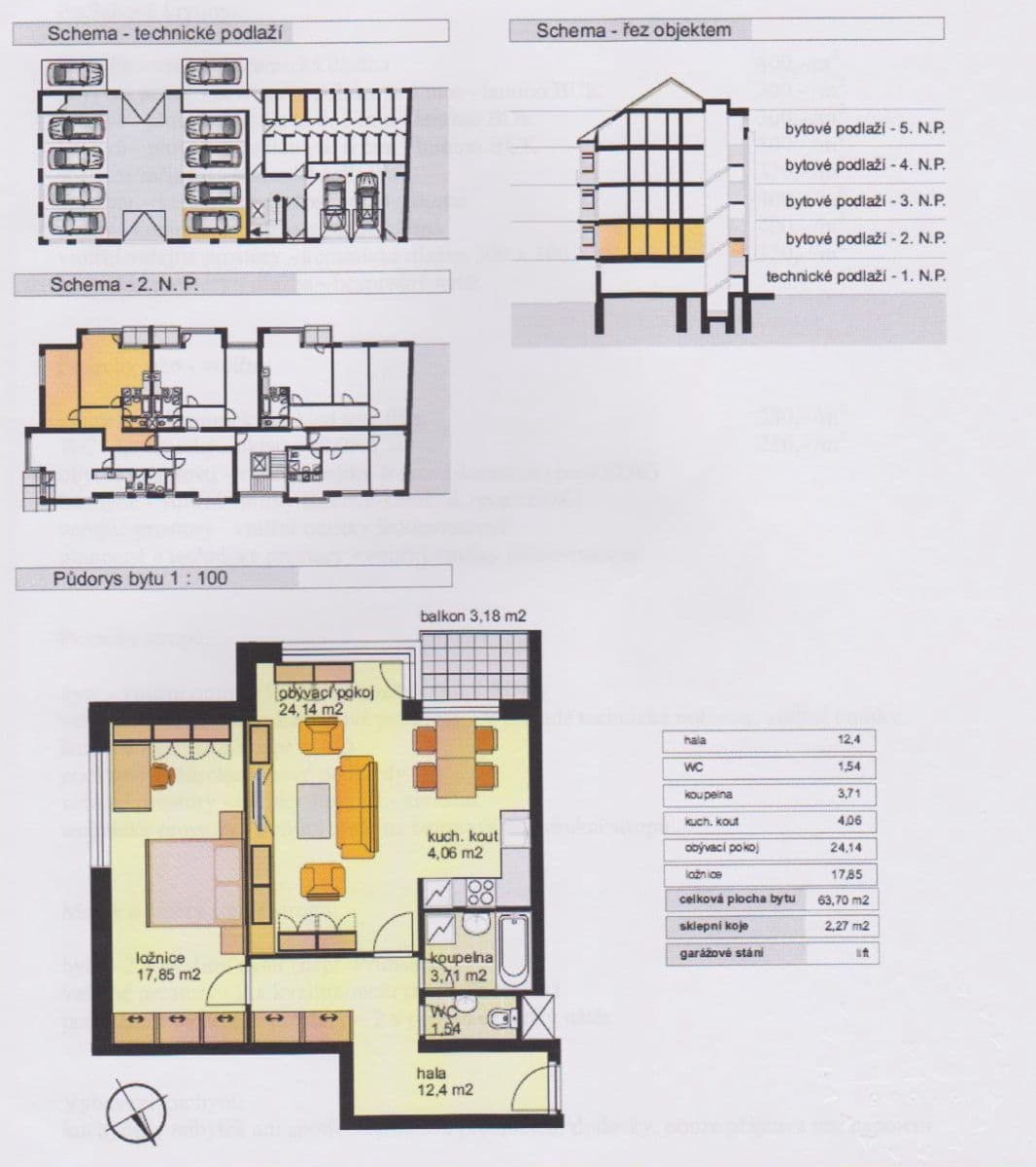 Pronájem bytu 67 m², V Zahradách, Praha, Praha Pronájem bytu 67 m², V Zahradách, Praha, Praha