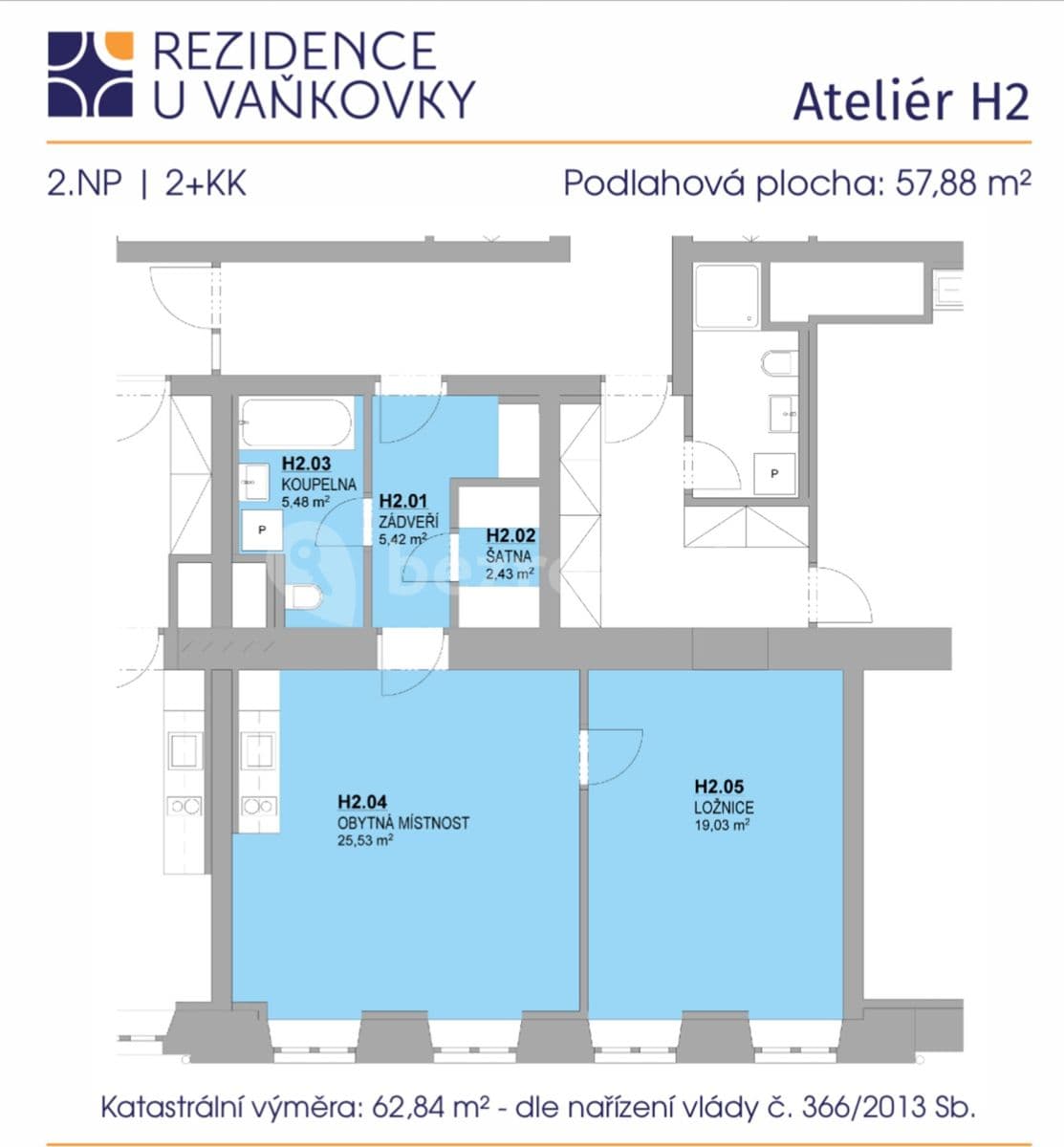 Pronájem bytu 2+kk 63 m², Opuštěná, Brno, Jihomoravský kraj Pronájem bytu 2+kk 63 m², Opuštěná, Brno, Jihomoravský kraj