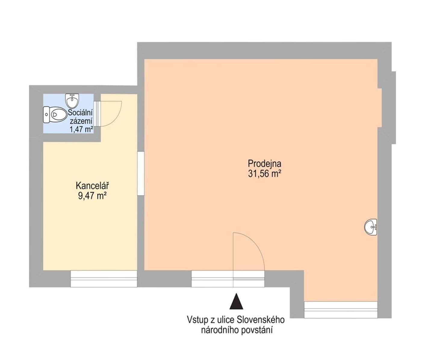 Pronájem nebytového prostoru 42 m², Slovenského národního povstání, Havířov, Moravskoslezský kraj Pronájem nebytového prostoru 42 m², Slovenského národního povstání, Havířov, Moravskoslezský kraj
