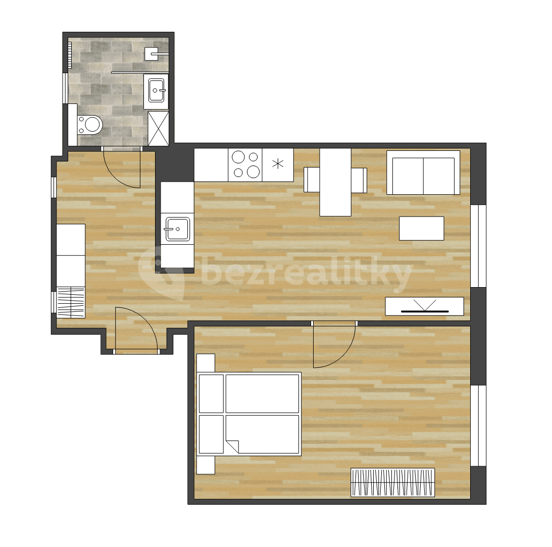 Pronájem bytu 2+kk 48 m², Kovářská, Praha, Praha Pronájem bytu 2+kk 48 m², Kovářská, Praha, Praha