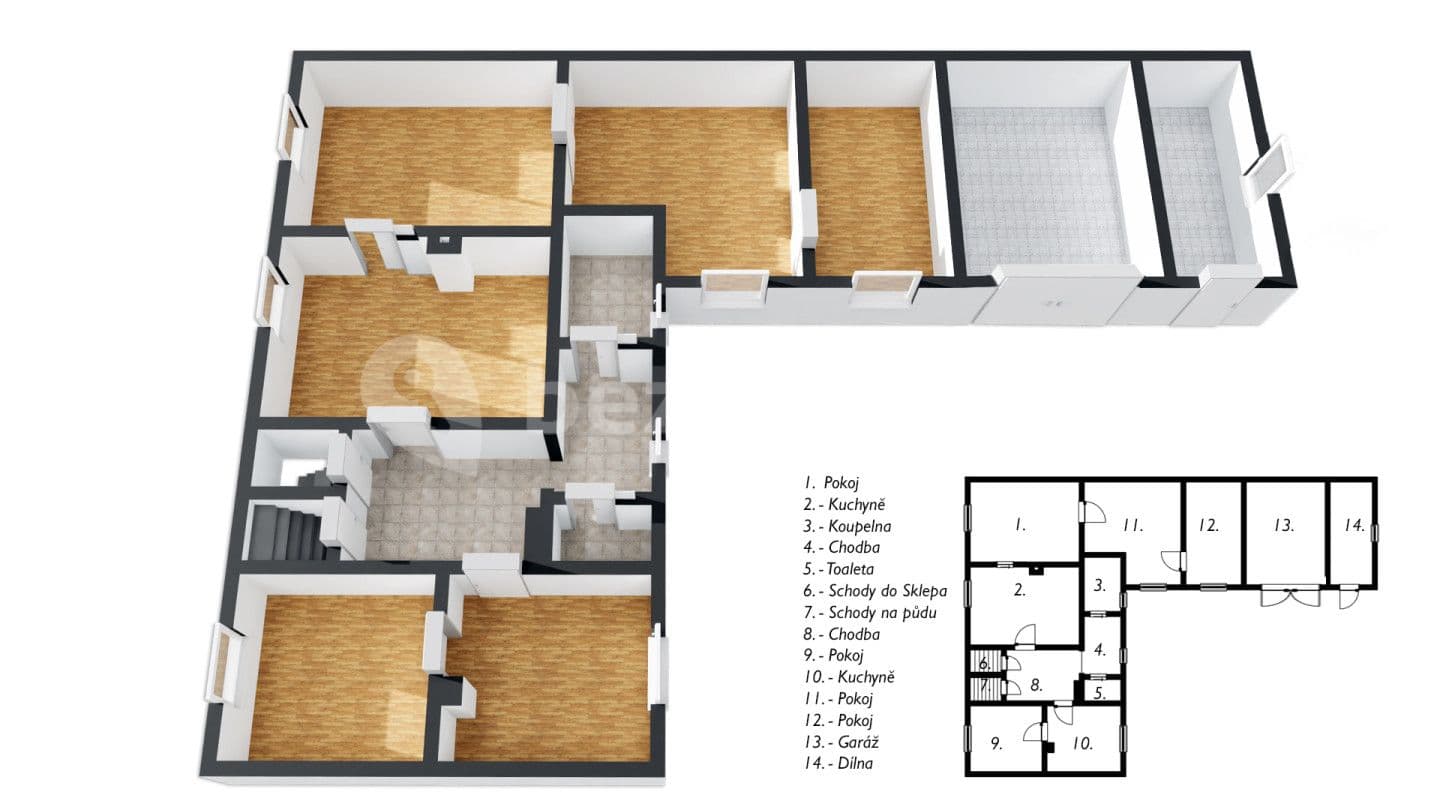 Prodej domu 115 m², pozemek 1.071 m², Zahradní, Cerhovice, Středočeský kraj