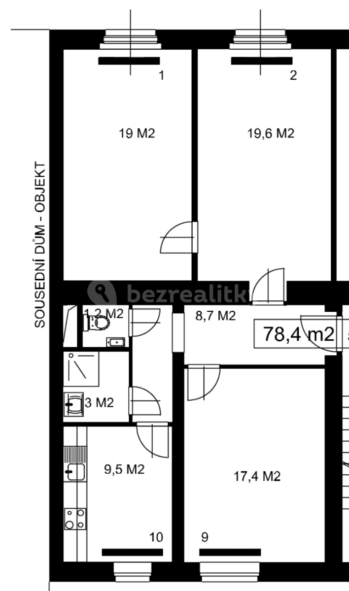 Pronájem bytu 3+1 78 m², Svatoslavova, Praha, Praha Pronájem bytu 3+1 78 m², Svatoslavova, Praha, Praha