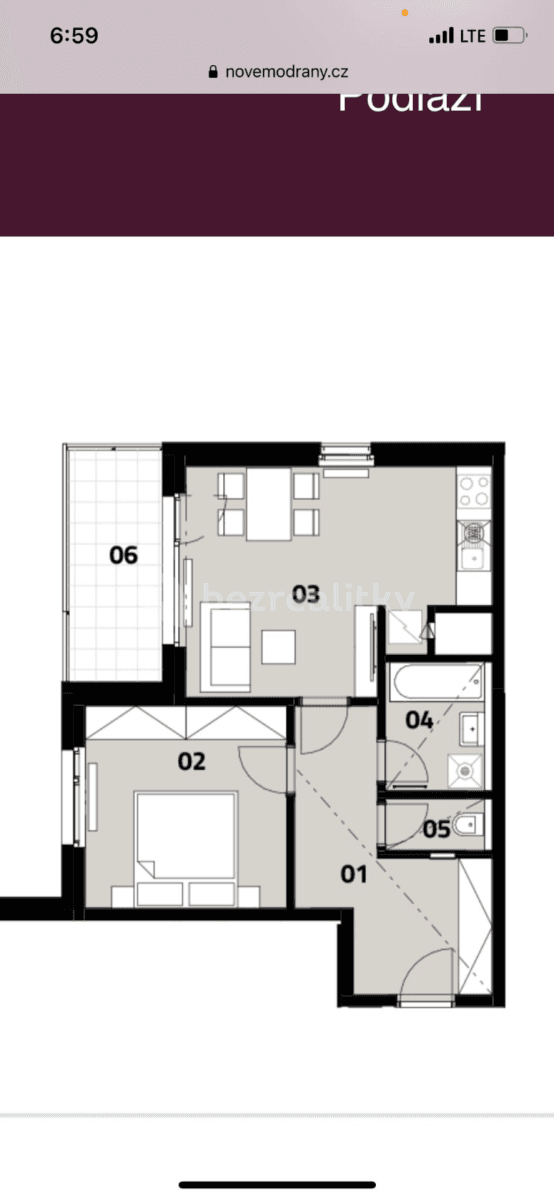 Pronájem bytu 2+kk 54 m², Zlochova, Praha, Praha