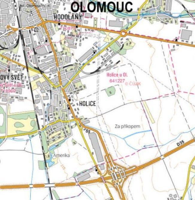 Prodej pozemku 44.452 m², Olomouc, Olomoucký kraj