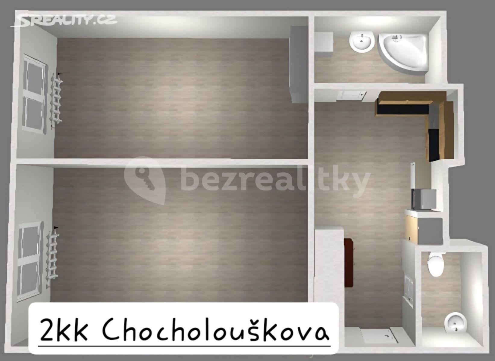 Pronájem bytu 2+kk 46 m², Chocholouškova, Praha, Praha