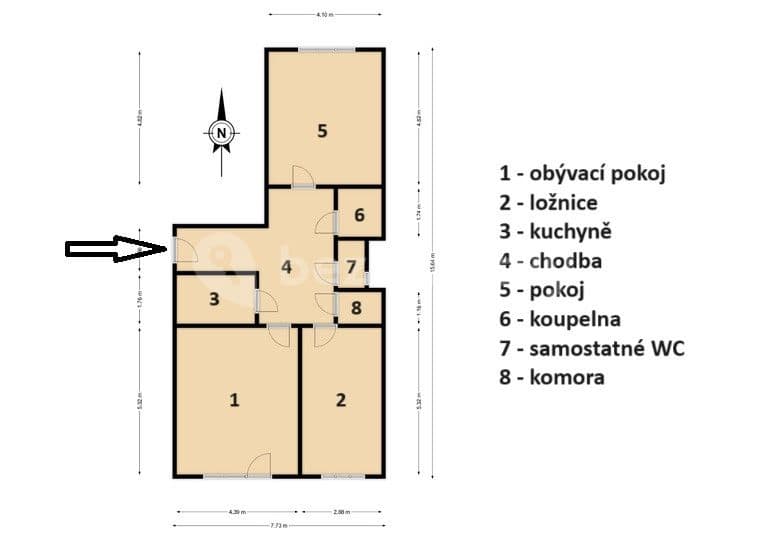 Prodej bytu 3+1 85 m², Krátká, Praha, Praha