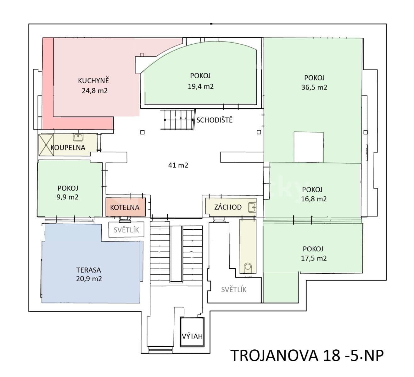 Pronájem bytu 7+1 250 m², Trojanova, Praha, Praha Pronájem bytu 7+1 250 m², Trojanova, Praha, Praha