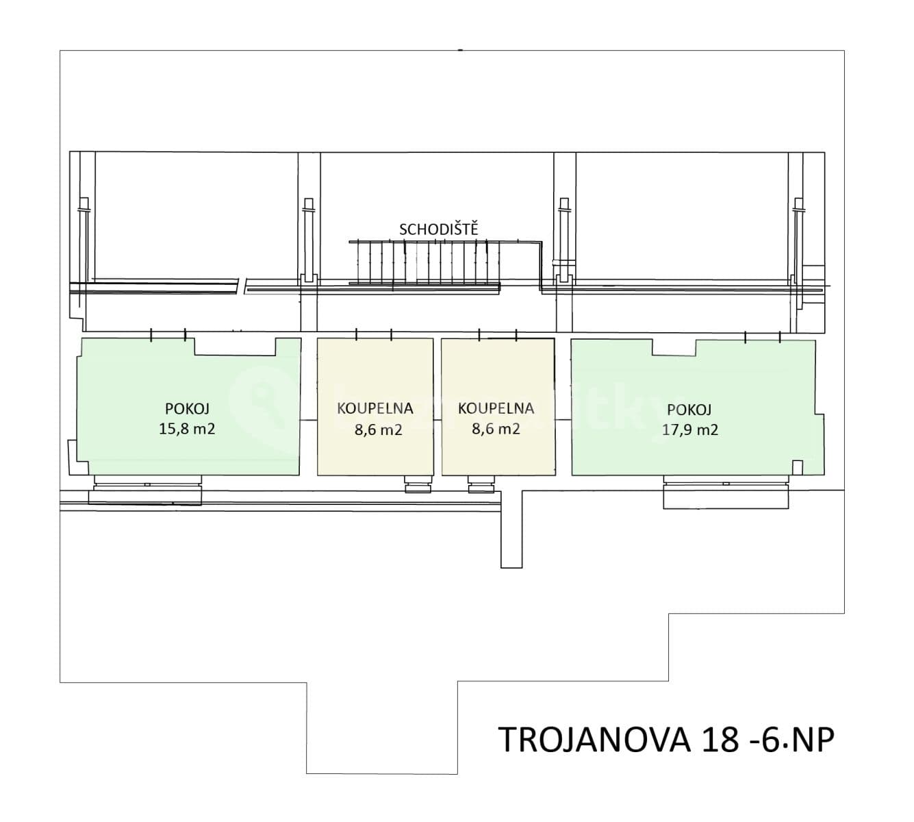 Pronájem bytu 7+1 250 m², Trojanova, Praha, Praha Pronájem bytu 7+1 250 m², Trojanova, Praha, Praha