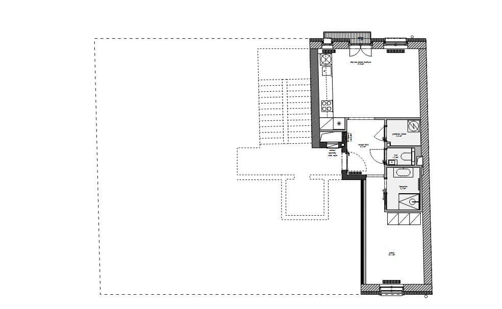 Pronájem bytu 47 m², Bořivojova, Praha, Praha Pronájem bytu 47 m², Bořivojova, Praha, Praha