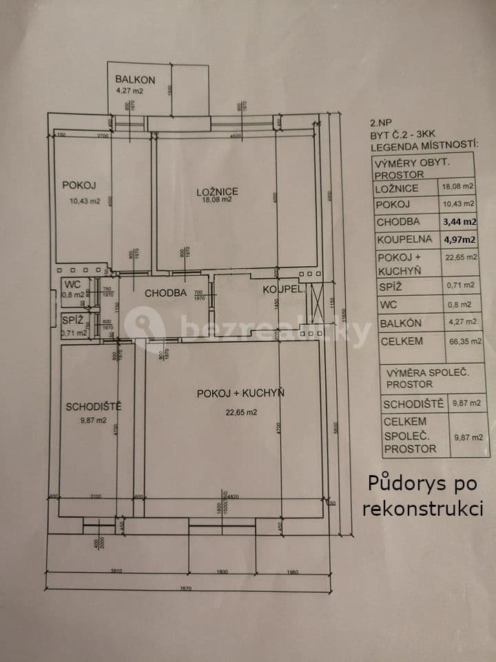 Prodej bytu 3+kk 66 m², Mozolky, Brno, Jihomoravský kraj