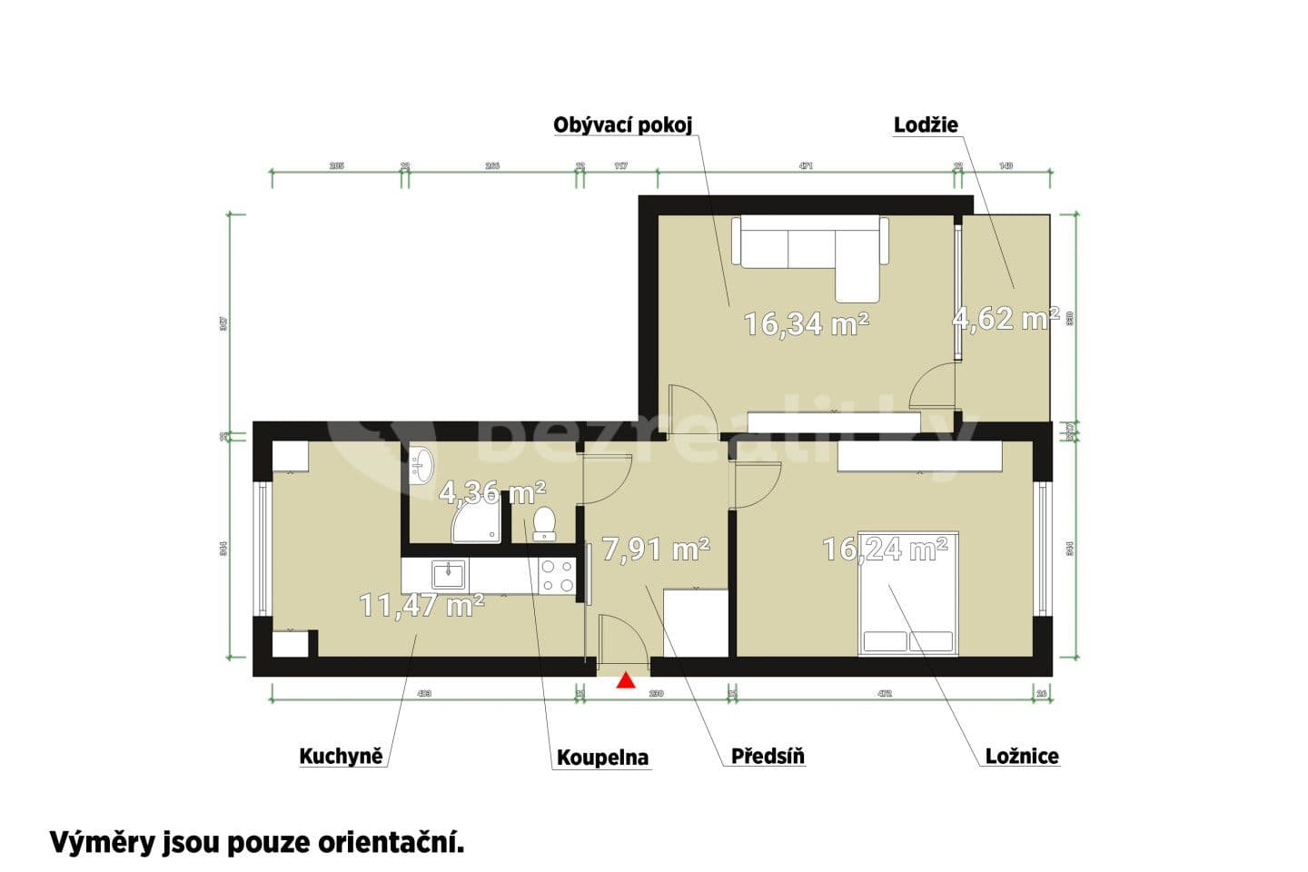 Prodej bytu 2+1 61 m², Luďka Pika, Plzeň, Plzeňský kraj