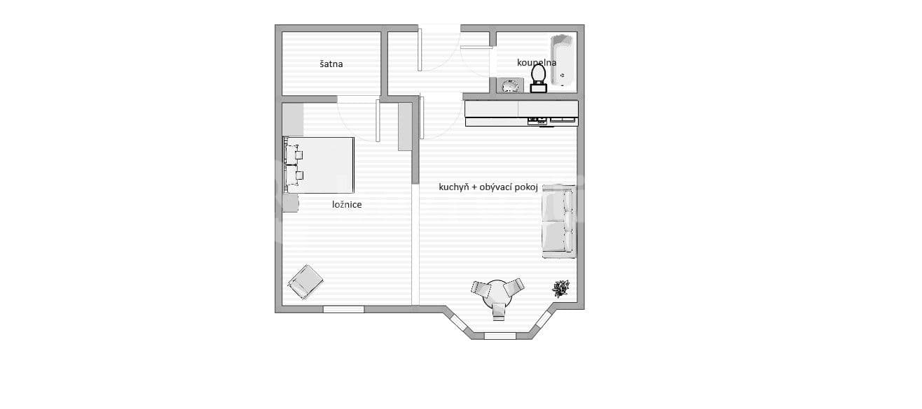 Pronájem bytu 2+kk 40 m², Branická, Praha, Praha Pronájem bytu 2+kk 40 m², Branická, Praha, Praha
