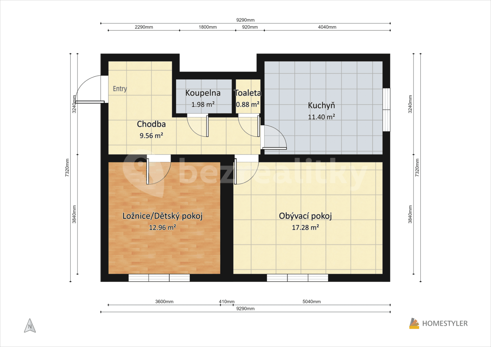 Pronájem bytu 2+1 66 m², Žinkovská, Praha, Praha Pronájem bytu 2+1 66 m², Žinkovská, Praha, Praha